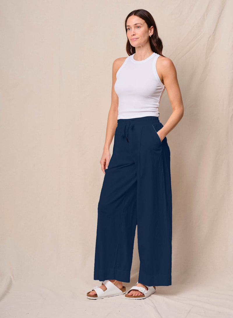 Voile Trouser in New Navy