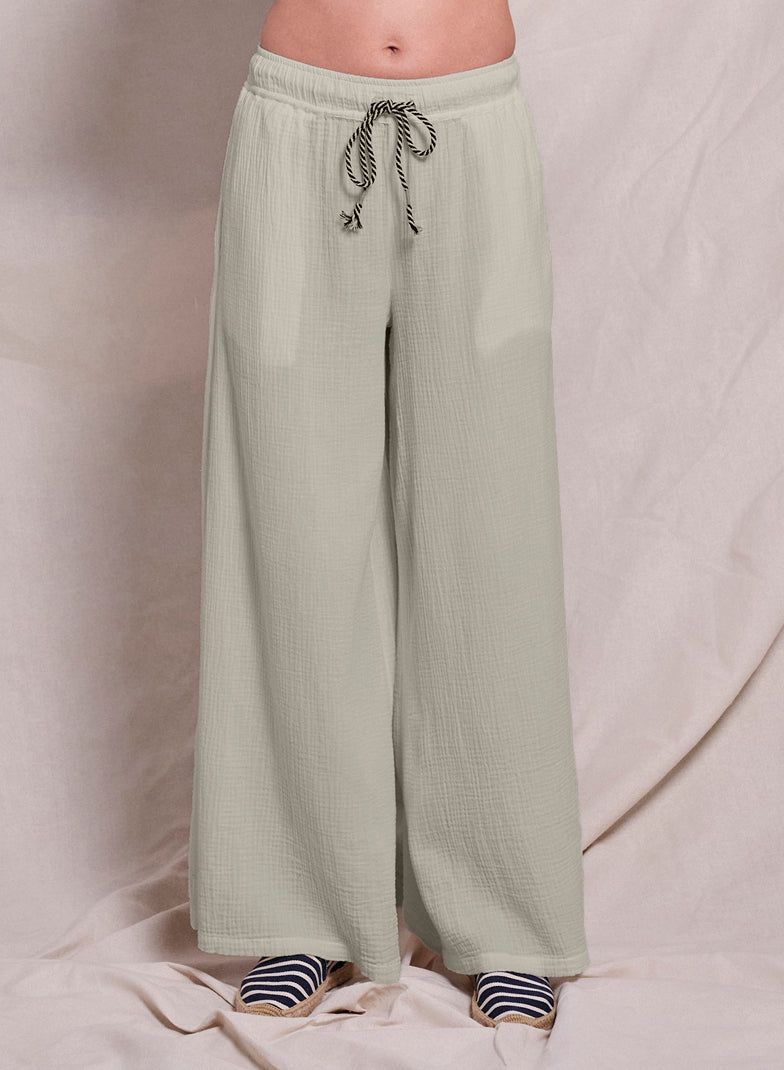 Sundry Wide Leg Pant in Olive Oil