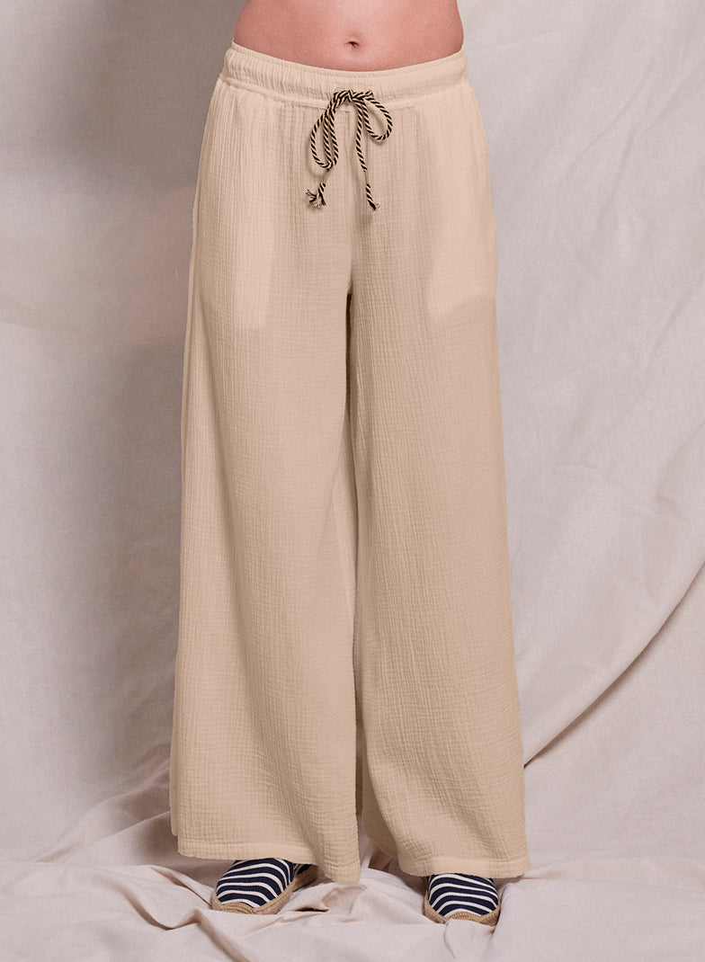 Sundry Wide Leg Pant in Taupe