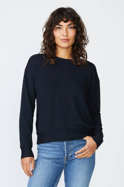 Stateside Softest Fleece Crewneck Sweatshirt in Black