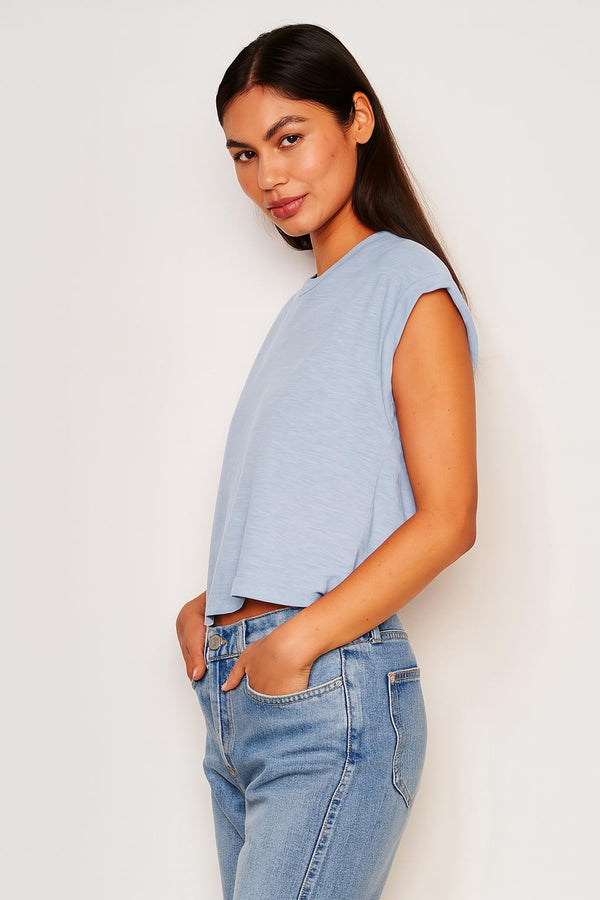 Sundry Muscle Tank in Chambray