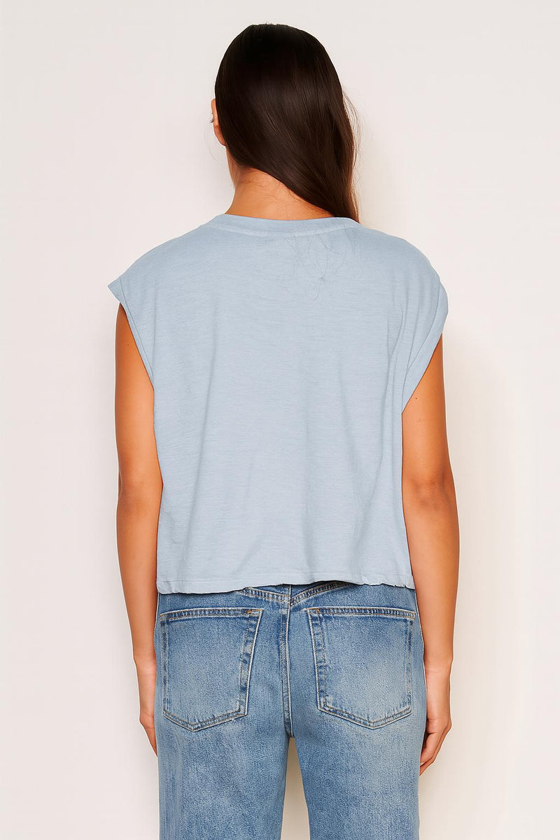 Sundry Muscle Tank in Chambray