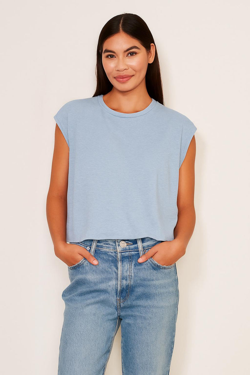 Sundry Muscle Tank in Chambray