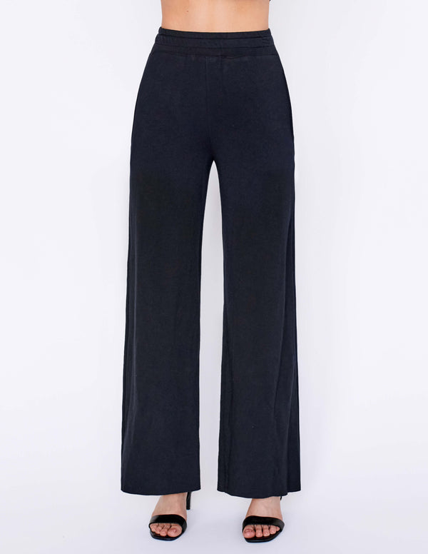 Sundry Wide Leg Pant in Black