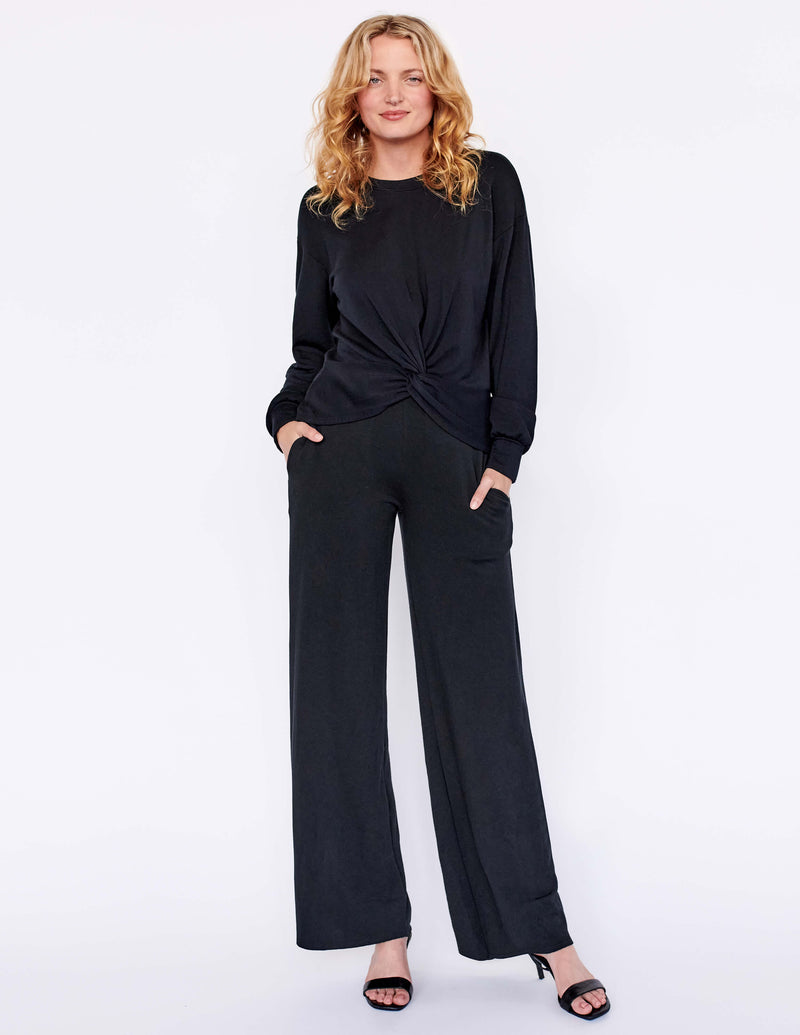 Sundry Wide Leg Pant in Black