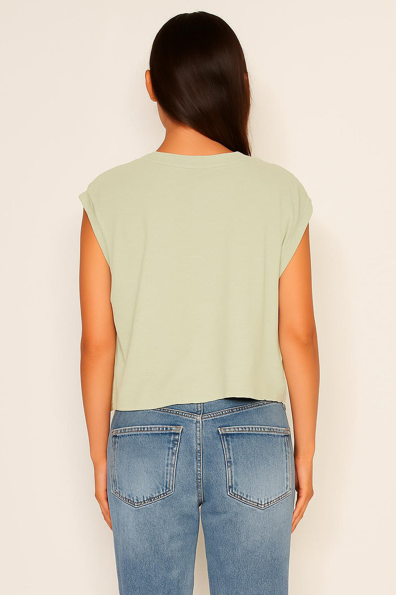 Sundry Muscle Tank in Olive Oil