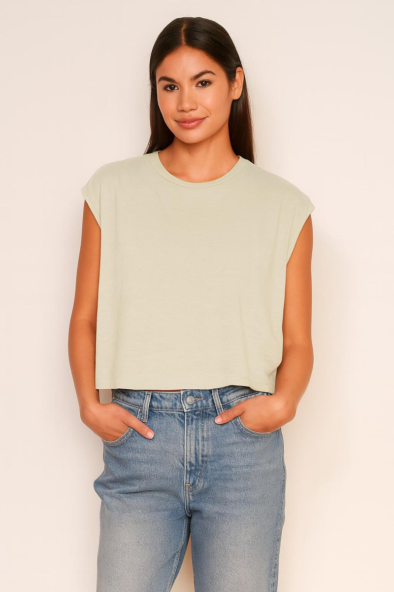 Sundry Muscle Tank in Olive Oil