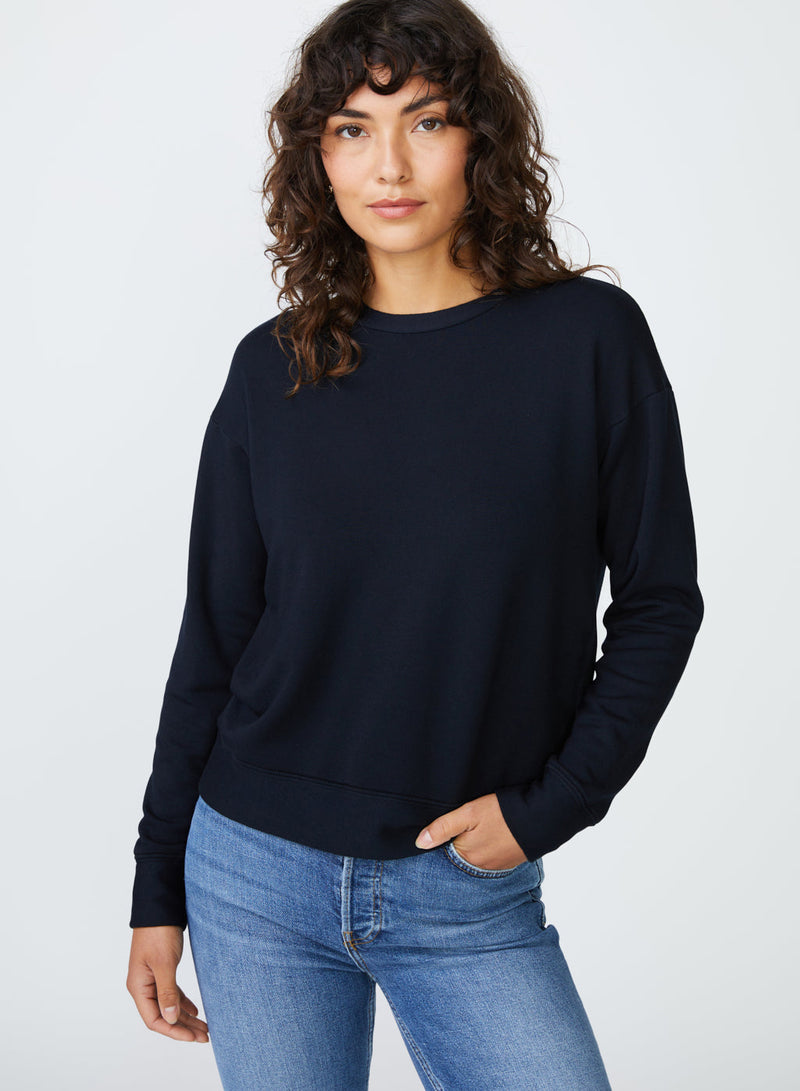 black fleece sweatshirt