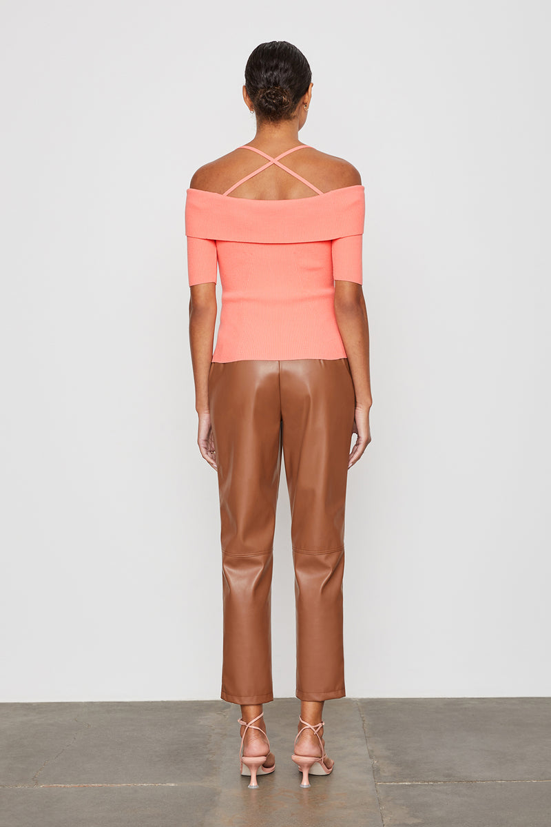 Markie Top in Coral - back view