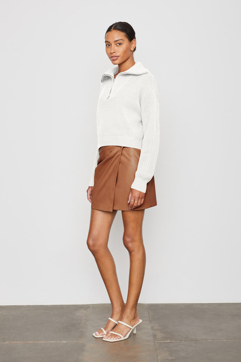 Luciana Sweater in Creme - 3/4 front view