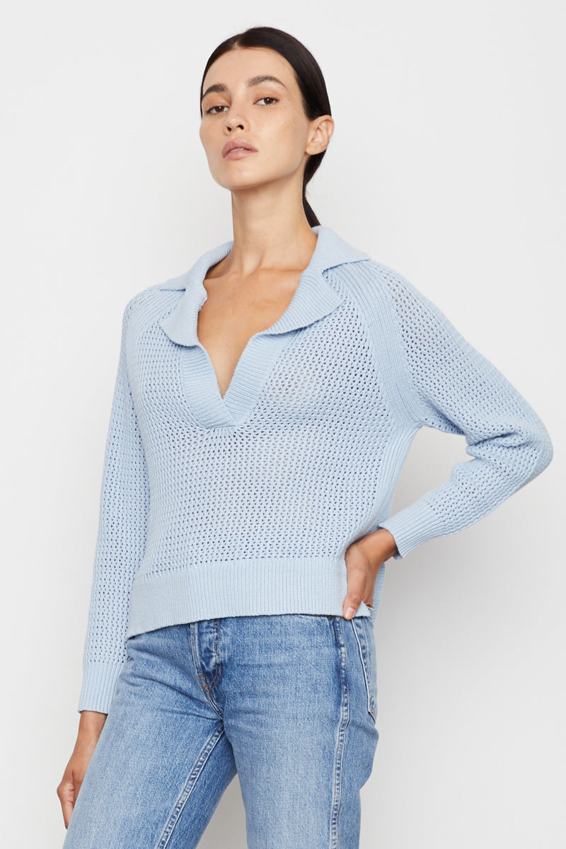Asa Sweater in Ciel blue - front side