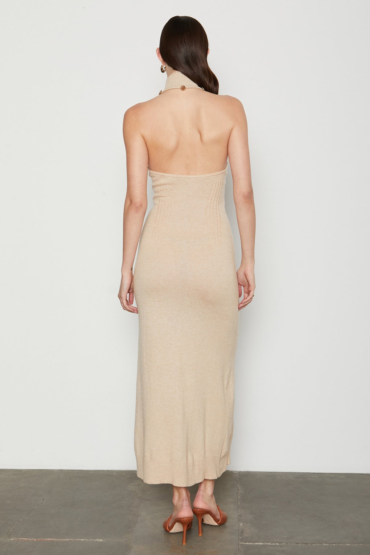 Bailey 44 Cori Knitwear Maxi Dress in Caffe Wisdom Latte S