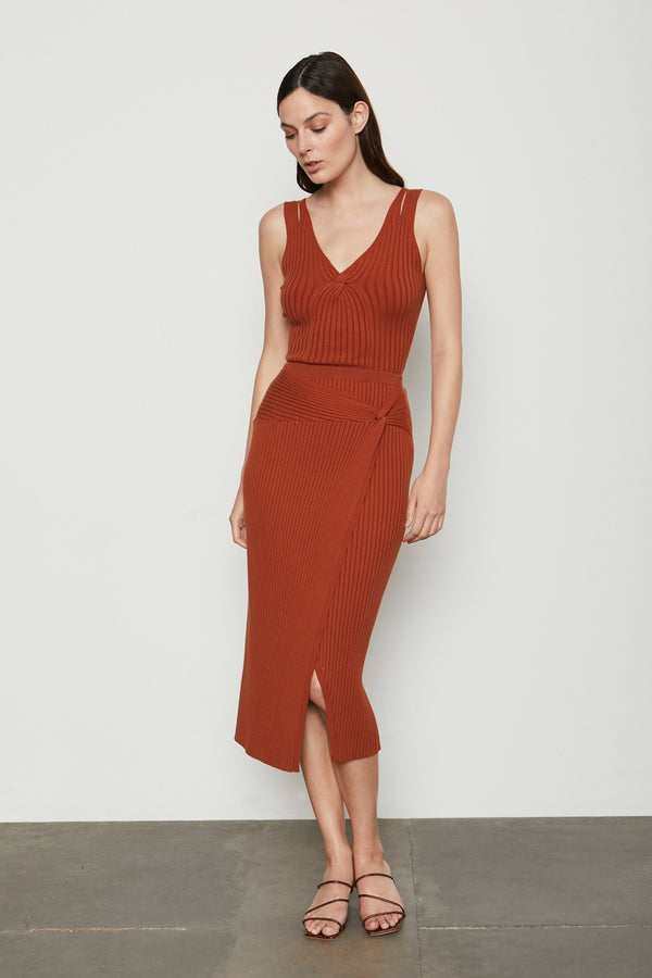 Bailey 44 Bexley Knitwear Midi Skirt in Awake - front full length