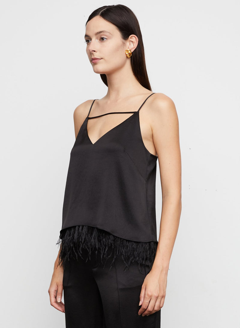The 'Carrie' Satin Camisole  Black – BRUNETTE The Label