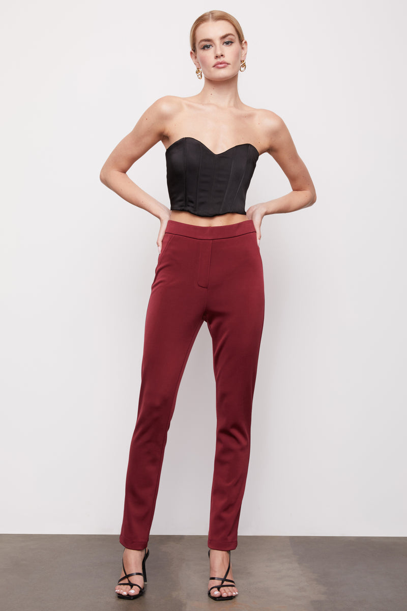 Bailey 44 Gemma Pant in Cabernet - front