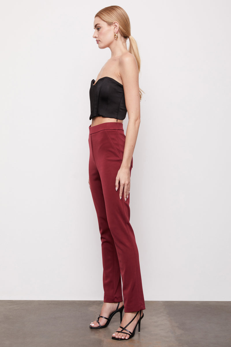 Bailey 44 Gemma Pant in Cabernet - side
