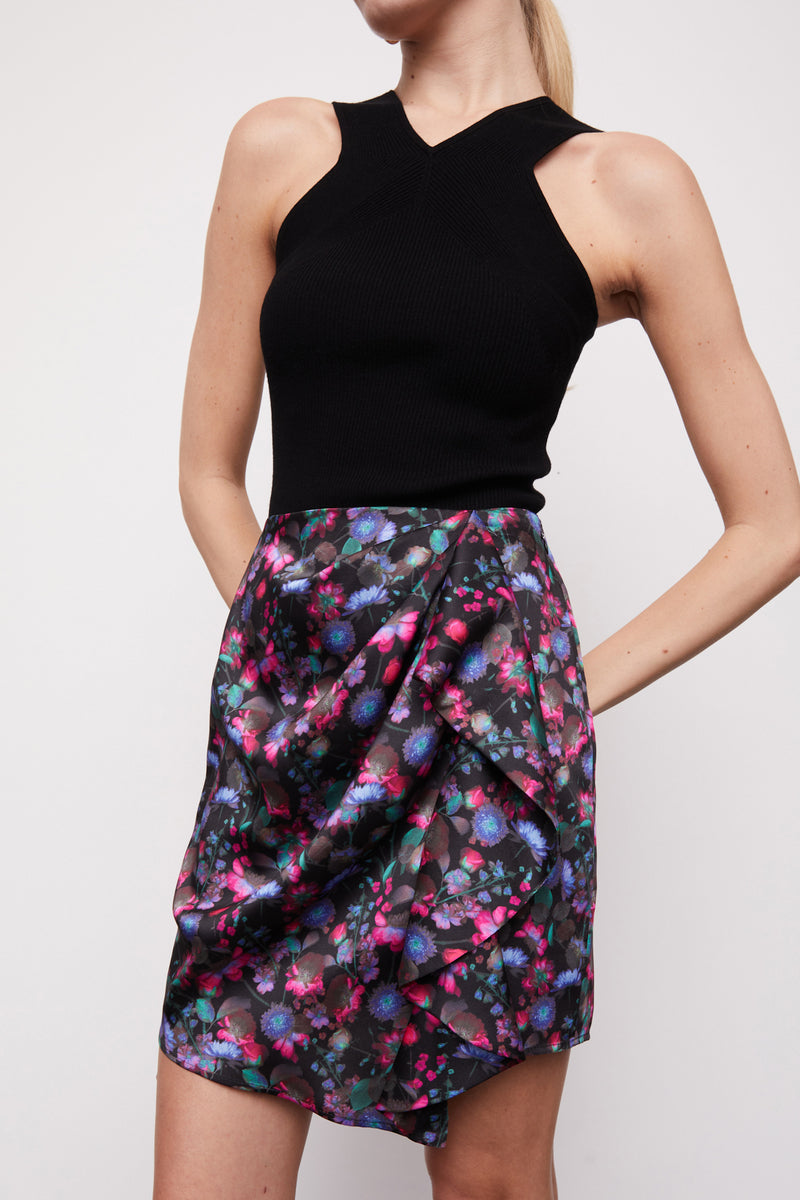 Eori Skirt in Black Multi - front