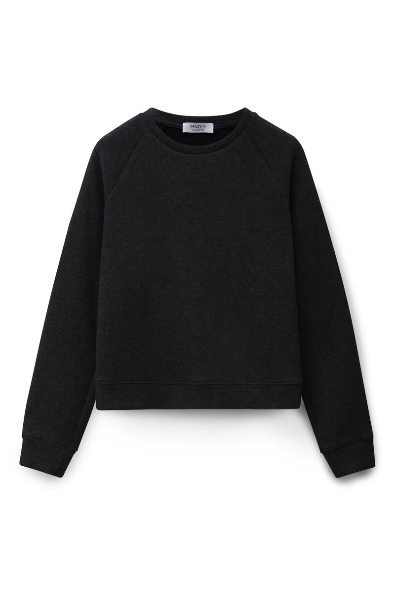 Arlette Long Sleeve Sweatshirt in Black - front flat