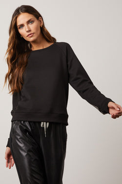 Arlette Long Sleeve Sweatshirt in Black front