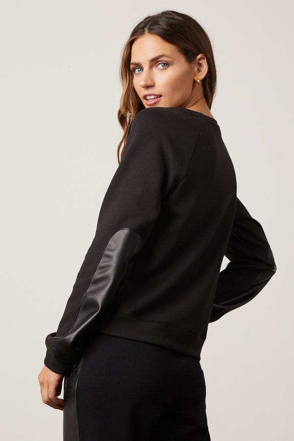 Arlette Long Sleeve Sweatshirt in Black - side