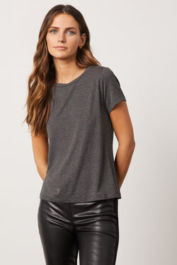 Evelyn Top in Anthracite grey - front