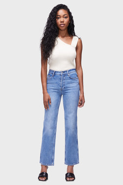 Women's RLXD Straight Jean in Vintage Blue - front view