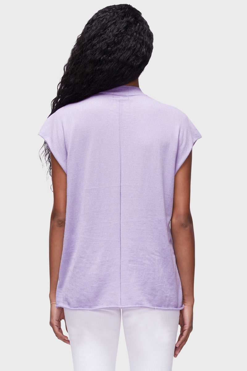 DSTLD Unisex Muscle Tee in Lilac - Back